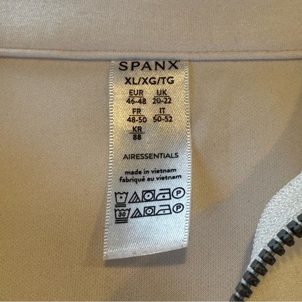 Spanx Airessentials Half Zip Pullover Ivory Soft … - image 4